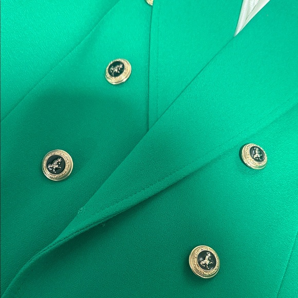 Zara Women's Vibrant Green Double-Breasted Blazer - Picture 2 of 2